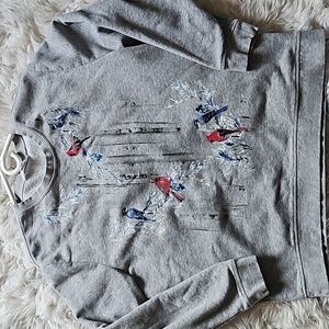 Gorgeous northern reflections cardinal and blue Jay sweater. Sz lg